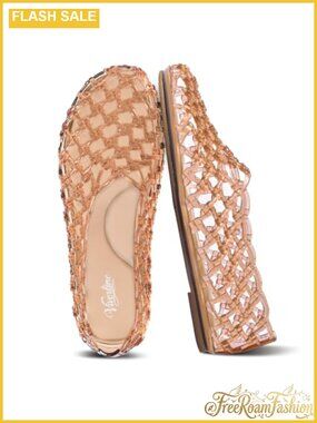 Womens Jelly Shoes Clear Hollow Ballet Flats Breathable Slip-On PVC Sandals
